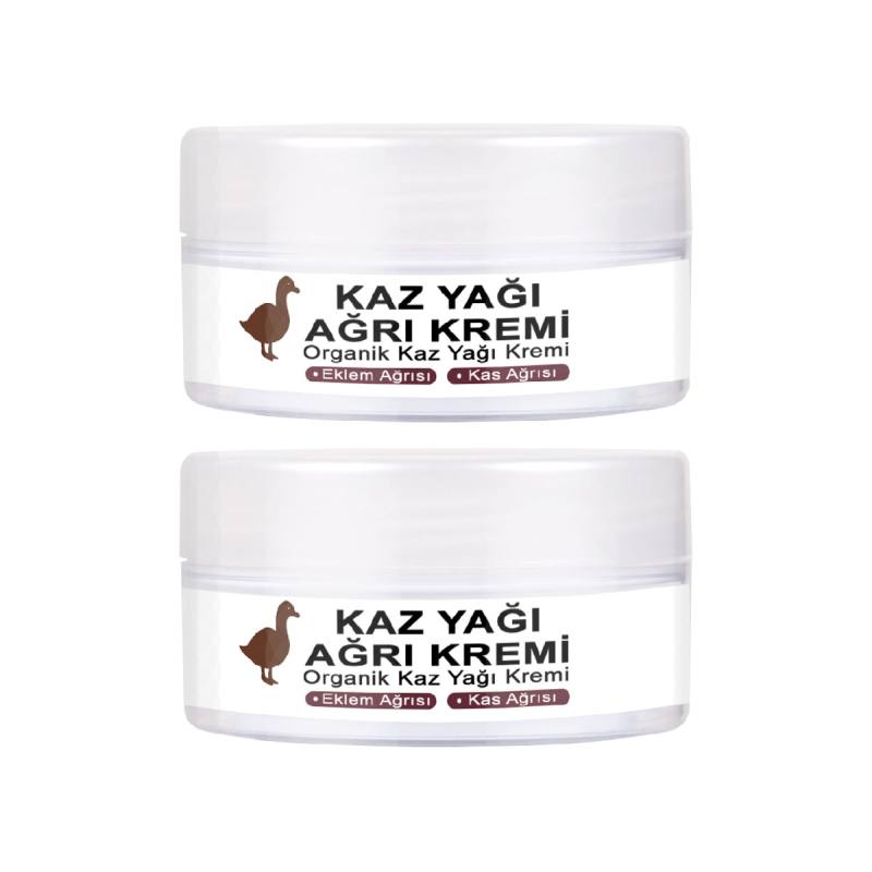 Kaz Yağı Masaj Kremi 50 ml 2 Adet - Bamya Tohumu, Arı Zehiri (Apitoksin), Boswellia ve Kolajen İçerikli