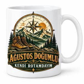 Ağustos Beyefendi Rotası Tasarımlı Porselen Kupa - MODEL 1255