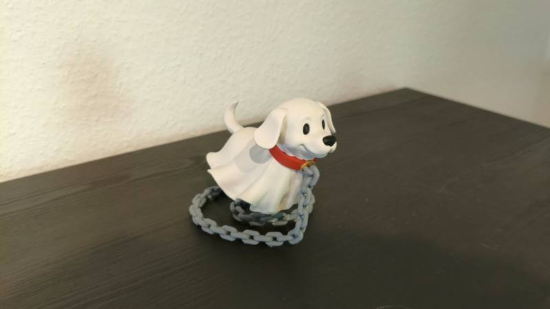 3D Baskı Havada Süzülen Hayalet Köpek Optik İllüzyon Dekoratif Çok Parçalı Süs