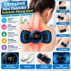 Titreşimli USB Şarj Aletli Mini Elektrikli Kelebek Masaj Aleti
