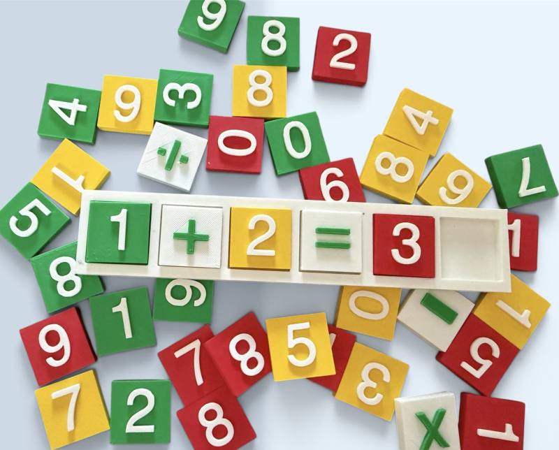 3D Baskı Çocuklar İçin Matematik Bulmacası Eğitici Sayı ve İşlem Zeka Oyunu