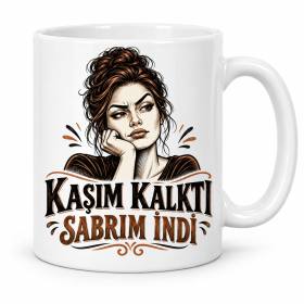 Fazla Mesai Kaşı Tasarımlı Porselen Kupa - MODEL 1208