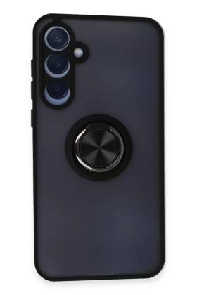 Samsung Galaxy A15 4G Uyumlu Kılıf Montreal Yüzüklü Silikon Kapak - Siyah