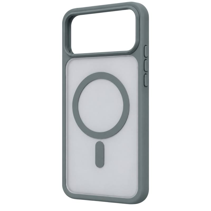 Apple iPhone 18 Pro Uyumlu Loji Magsafe Kapak - Gri