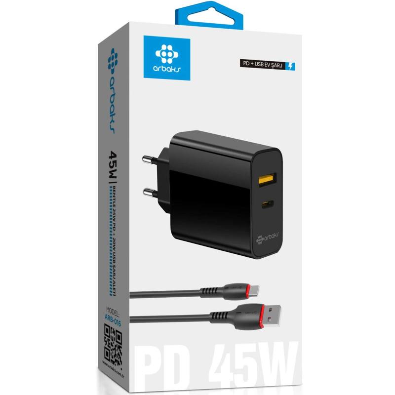 Pd 45W Pd + Qc Usb Bentle Type-c Set – ARB-016