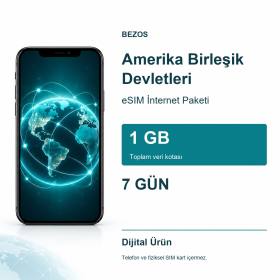 Amerika Birleşik Devletleri eSIM İnternet Paketi 1 GB 7 Gün