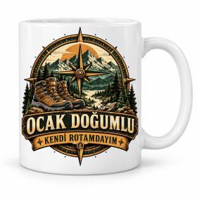 Ocak Beyefendi Rotası Tasarımlı Porselen Kupa - MODEL 1248
