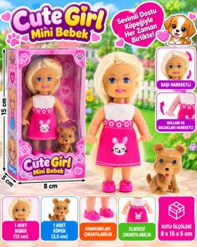 Kahverengi Köpekli ve Sarışın Mini Bebek