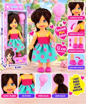 Pembe Balonlu Kumral Mini Bebek