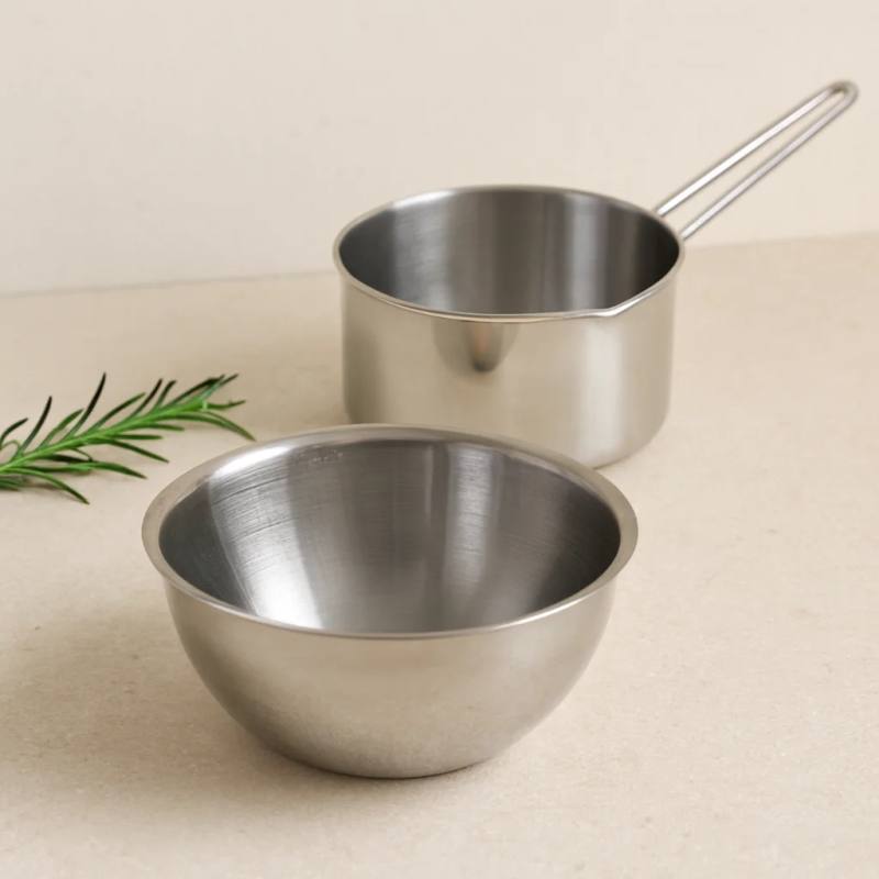 Paslanmaz Çelik 2'li Sosluk ve Sütlük Seti (14cm & 17cm)