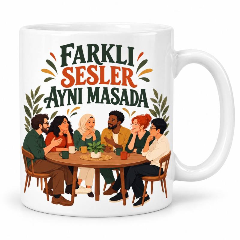 Aynı Masada Yer Tasarımlı Porselen Kupa - MODEL 1130
