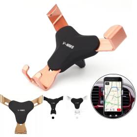 Havalandırma Oto Araç İçi Telefon Tutucu (Gold – Rose Gold) V-MMS