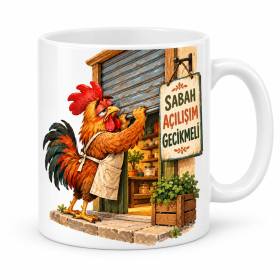 Sabah Açılışı Tasarımlı Porselen Kupa - MODEL 1032