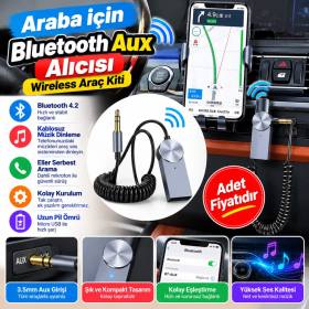 Araba için Bluetooth Aux Alıcısı Wireless Araç Kiti (adet fiyatıdır)