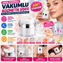 Hava Pompalı Doldurulabilir Vakumlu Krem,Fondoten Sıvı Kozmetik Ürün Şişesi (adet fiyatıdır)