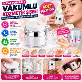 Hava Pompalı Doldurulabilir Vakumlu Krem,Fondoten Sıvı Kozmetik Ürün Şişesi (adet fiyatıdır)