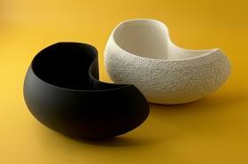3D Baskı Yin Yang Formlu Çok Amaçlı Kase Takı ve Anahtar Tepsisi Masaüstü Düzenleyici