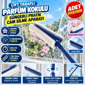 Çift Taraflı Parfüm Kokulu Süngerli Pratik Cam Silme Aparatı (adet fiyatıdır)