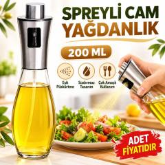 Çok Amaçlı Spreyli Sızdırmaz Cam Şişe Yağdanlık Limon Sirke Sos Püskürtücü Dağıtıcı Sprey (adet fiyatıdır)