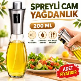 Çok Amaçlı Spreyli Sızdırmaz Cam Şişe Yağdanlık Limon Sirke Sos Püskürtücü Dağıtıcı Sprey (adet fiyatıdır)