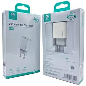20W PD + Qc3.0 Usb Çift Girişli Şarj Başlığı N30
