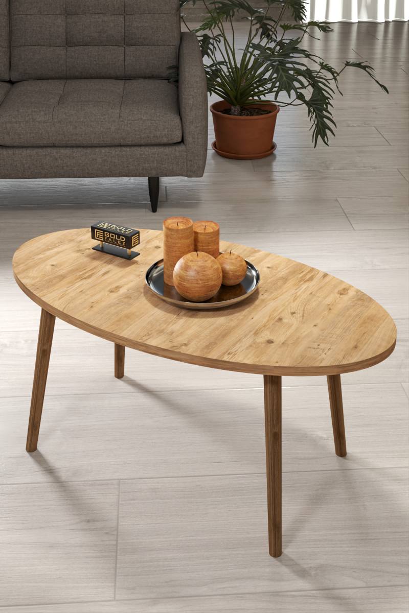 Torna Ayak Oval Orta Sehpa Ceviz