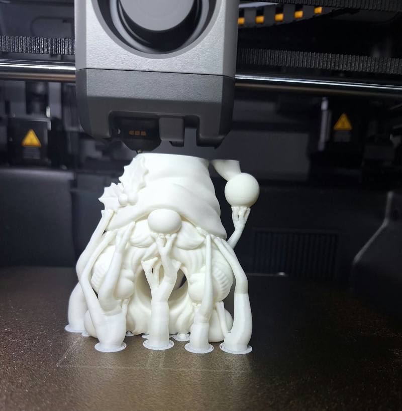 3D Baskı Noel Cücesi Figürlü Peçete Halkası Yılbaşı Sofra Süsü
