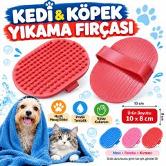 Ergonomik Masajlı Evcil Hayvan Kedi Köpek Yıkama Fırçası Aparatı
