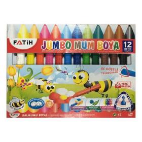 12 Renk Wax Crayon   Boya Kalemi 1 Adet