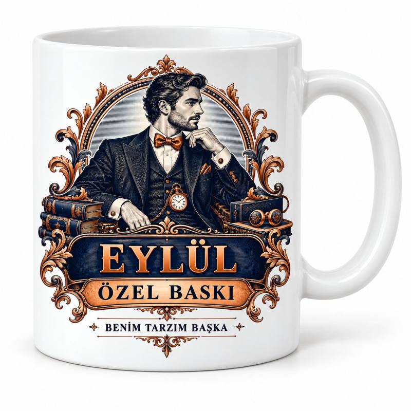 Eylül Özel Baskı Beyefendi Tasarımlı Porselen Kupa - MODEL 1162