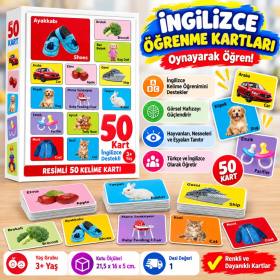 LC7179 Resimli 50 Kelime - İngilizce Destekli / +12 ay