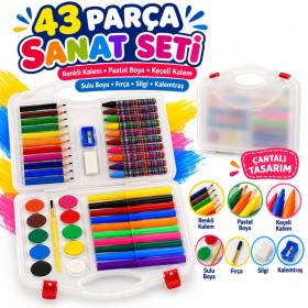 43 Parça Çantalı Sanat Seti