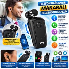 Telefon Bağlantılı Makaralı Kulaklıklı Bluetooth Kulaklık