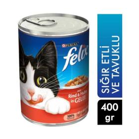 Konserve Sığır Etli  Yaş Kedi Maması 400gr 1 Adet