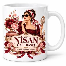 Nisan Özel Baskı Hanımefendi Tasarımlı Porselen Kupa - MODEL 1169