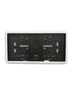 Çerçeveli Dikdörtgen  Plakalık Plaka Altlığı Beyaz 32X17cm 1 Adet