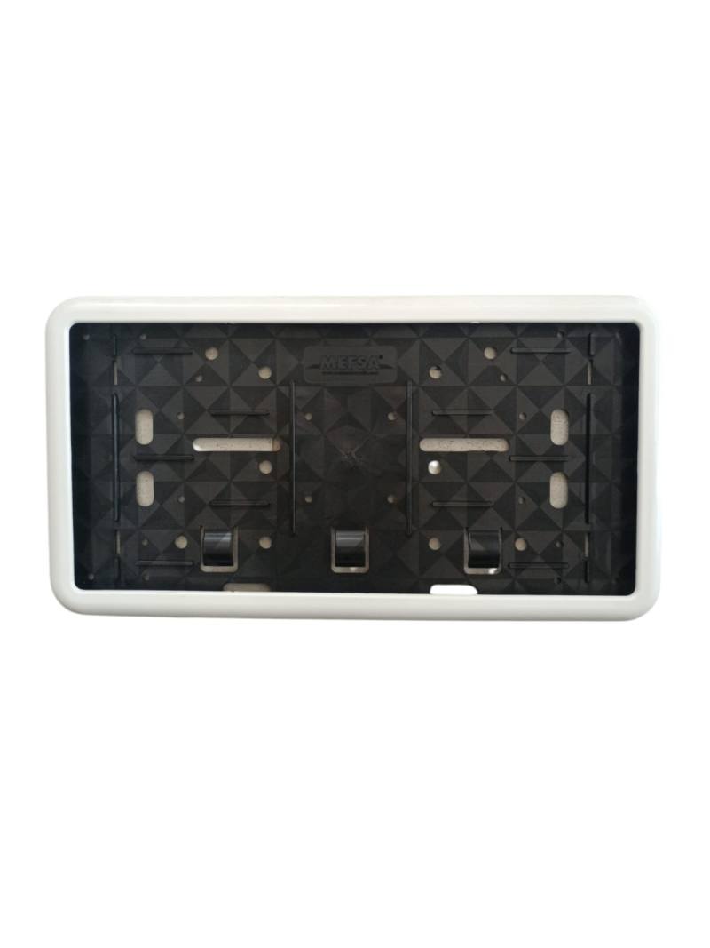 Çerçeveli Dikdörtgen  Plakalık Plaka Altlığı Beyaz 32X17cm 1 Adet