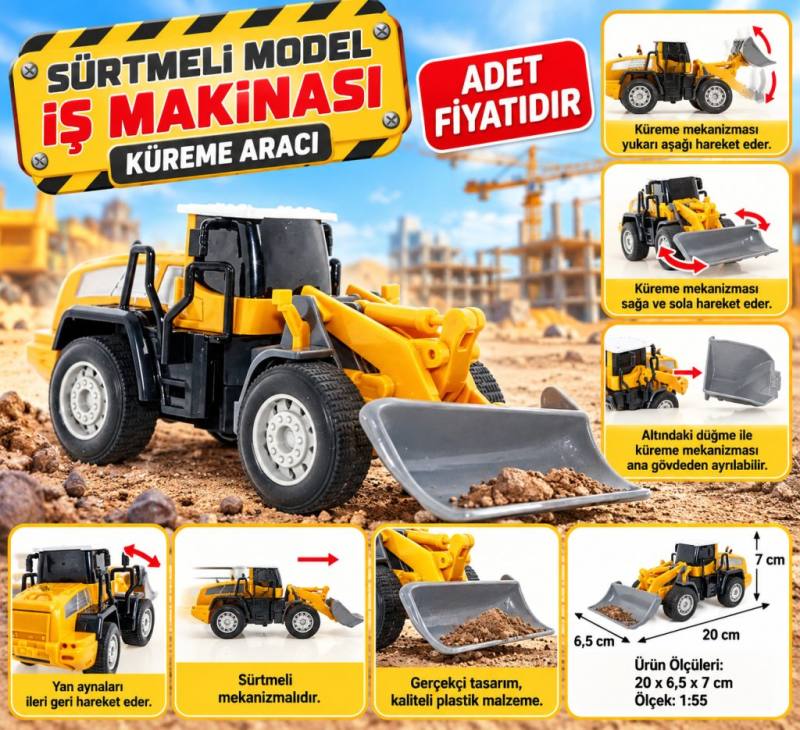 Sürtmeli Model İş Makinası Küreme Aracı (adet fiyatıdır)