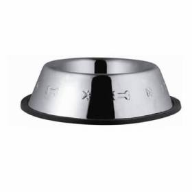 Desenli Metal Kedi ve Köpek Mama Su Kabı 8 Oz 12 Cm