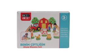 KM5898 Benim Çiftliğim Ahşap Boyama Seti