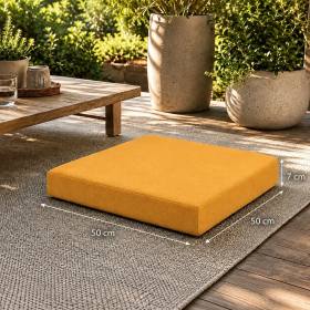 Kare Blok Minder · 50 × 50 × 7 cm | Hardal | İç mekân