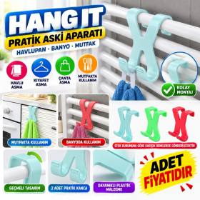 Hang it Pratik Kolay Taşımabilir Havlupan 2 Kancalı Banyo Askısı (adet fiyatıdır)