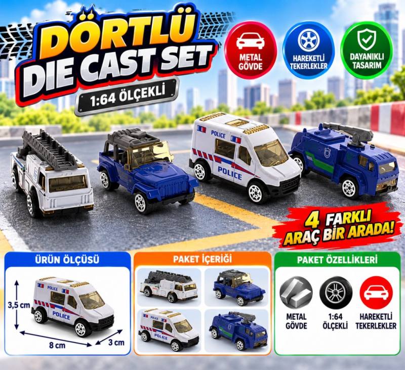 4'Lü Polis Seti