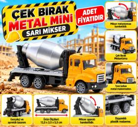 Çek Bırak Metal Mini Sarı Mikser (adet fiyatıdır)