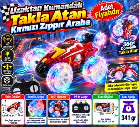 Uzaktan Kumandalı Takla Atan Kırmızı Zıppır Araba (adet fiyatıdır)