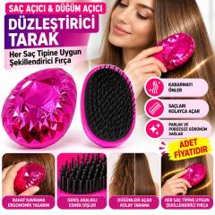 Neon Pembe Düzleştirici Tarak Geniş AralıklıHer Saç Tipine Uygun Fırçalı Saç Düzleştirici(adet fiyatıdır)
