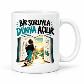 Öğretmen Işığı Tasarımlı Porselen Kupa - MODEL 986