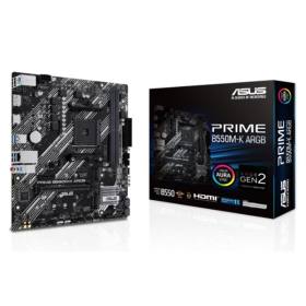ASUS PRIME B550M-K ARGB DDR4 5100MHZ 1XHDMI 1XDP 2XM.2 USB 3.2 MATX AM4 (AMD AM4 5000/4000G/3000 SERİLERİ İLE UYUMLU)
