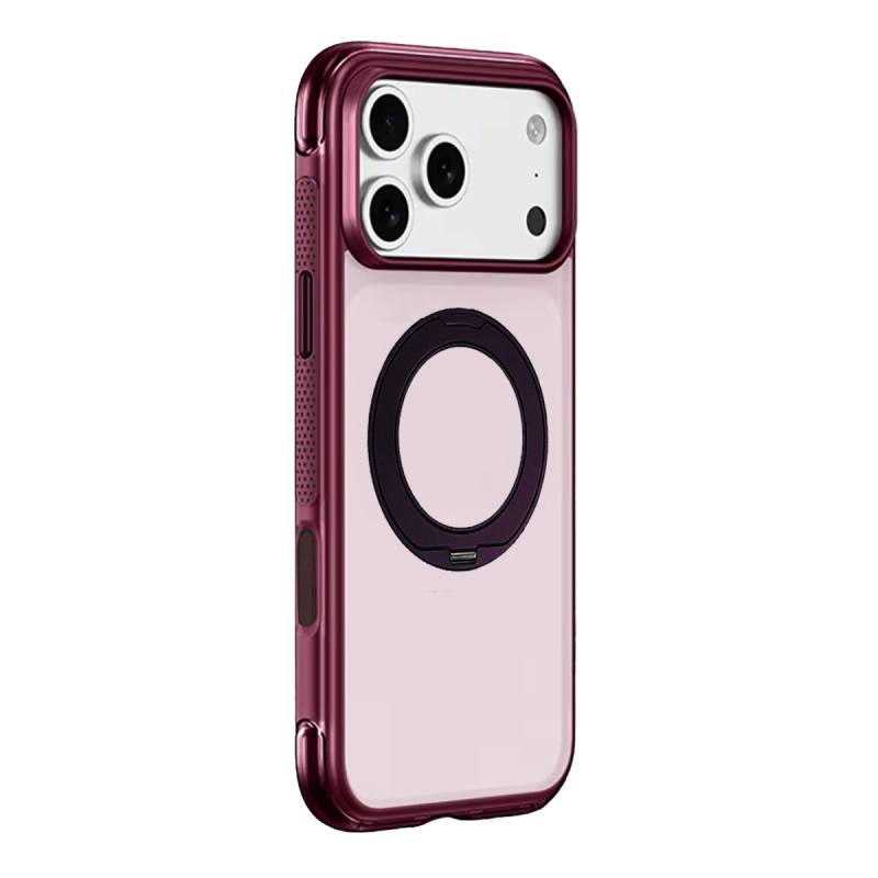 Joko Apple iPhone 18 Pro Max/17 Pro Max Uyumlu Airbag Ring Yüzüklü Magsafe Kapak - Bordo