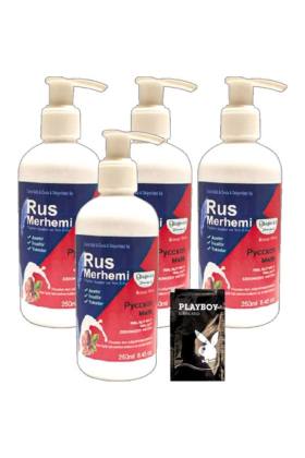 Playboy 4'lüx 250 ml Ceviz Sütlü & Cevizli Rus Merhemi Tüy Dökücü Krem + 1 Armağan Jel